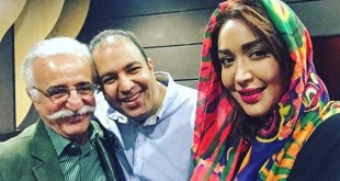 سارا منجزی و علی اوجی در پشت صحنه نمايش «شام آخر»!